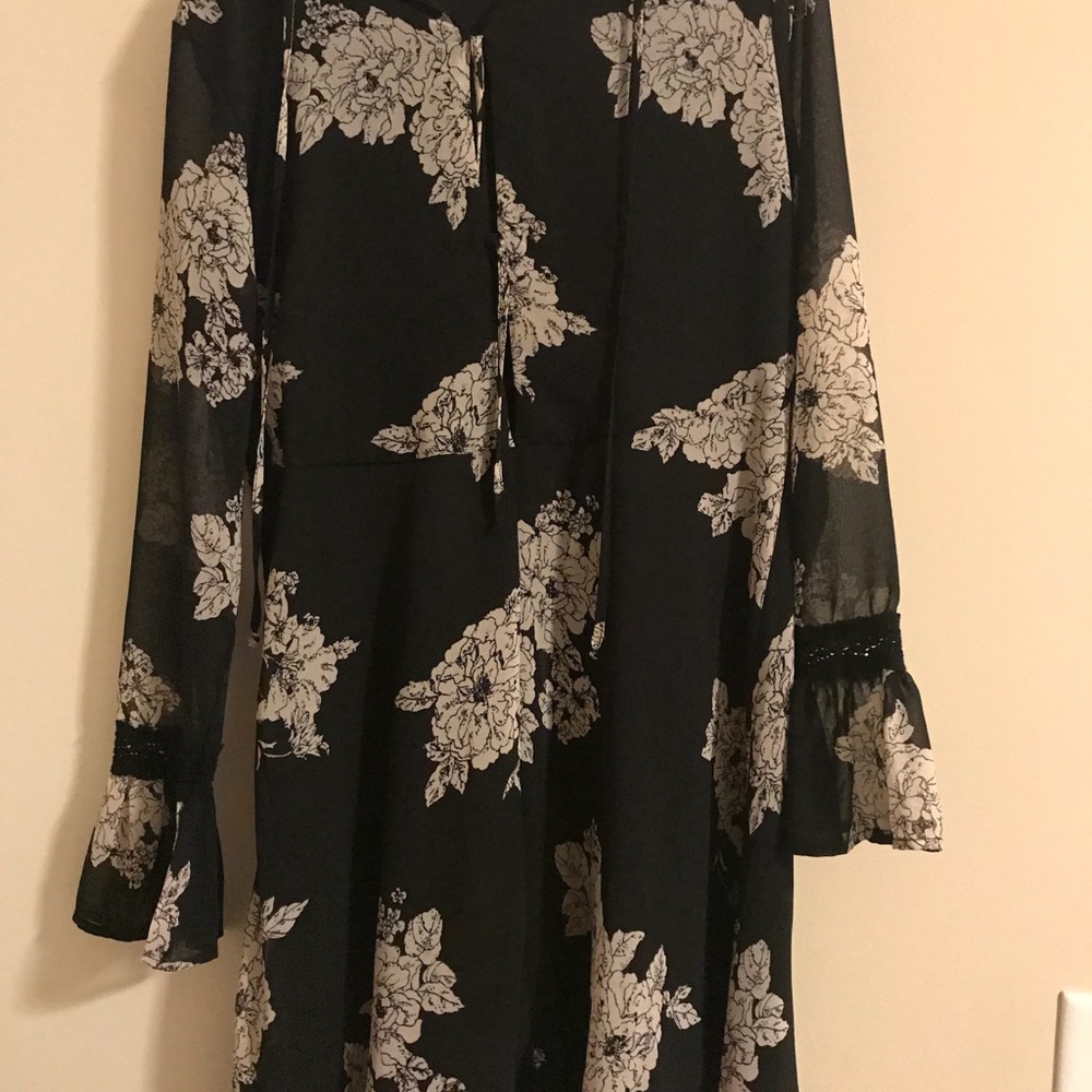 Black floral dress